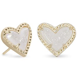 Kendra Scott Ari Heart Stud Earring - Drusy