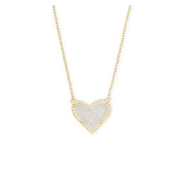 Kendra Scott Ari Heart Short Pendant Necklace - Drusy