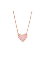 Kendra Scott Ari Heart Short Pendant Necklace - Drusy