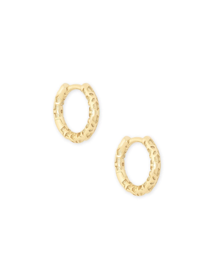 Maggie Small Hoop Earrings in Gold Filigree