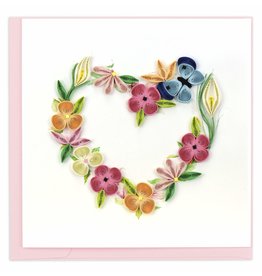 Quilling Cards Floral Heart Wreath