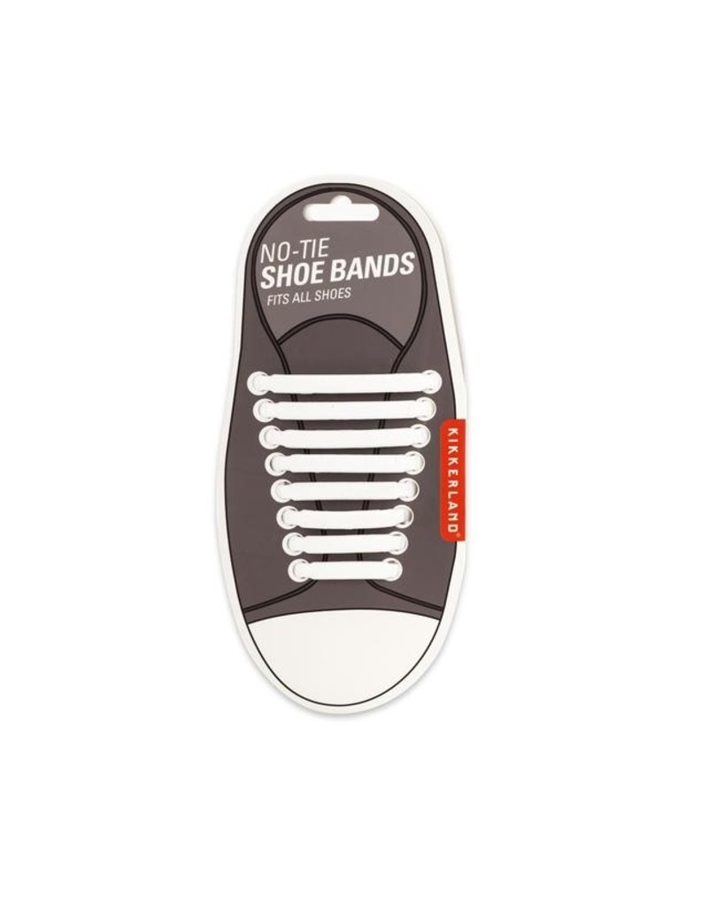 Kikkerland White No-Tie Shoe Bands