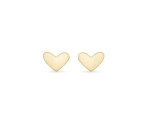 Ari Heart Stud Earrings In 18k Gold Vermeil