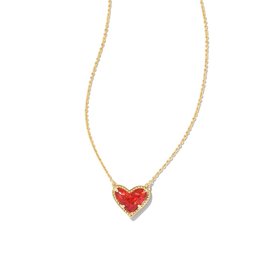 Kendra Scott Ari Heart Short Pendant Necklace - Opal