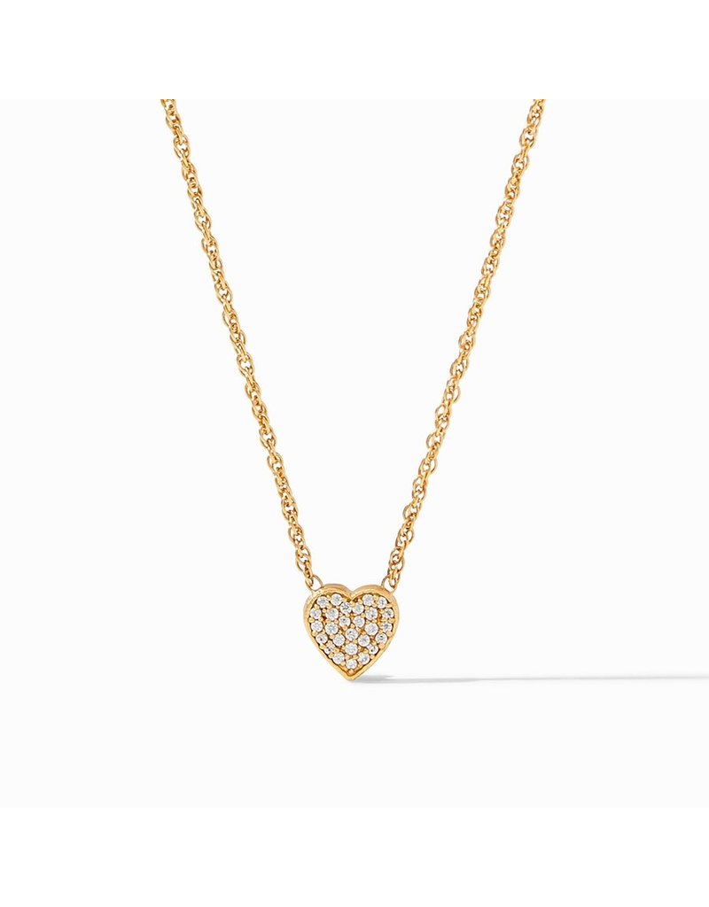 Julie Vos Heart Pave Demi Delicate Necklace