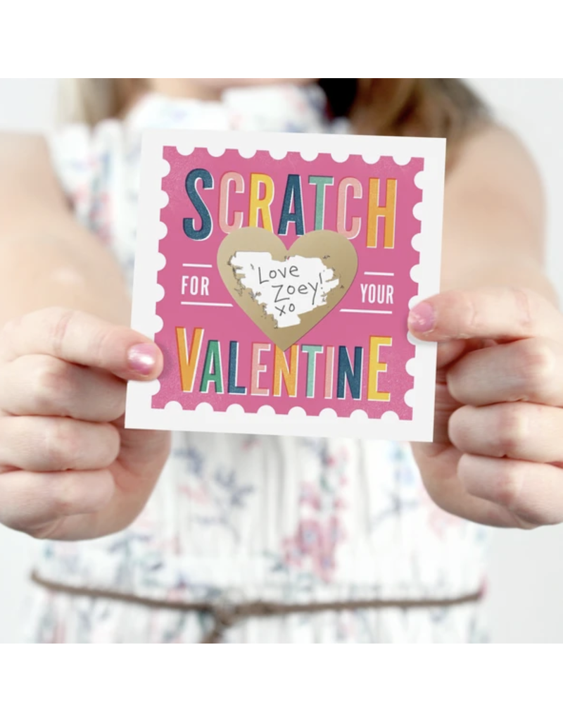 Inklings Paperie Scratch-Off Stamp Valentine's Pink - 18PK