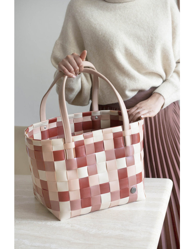 Handed By Color Block Woven Tote