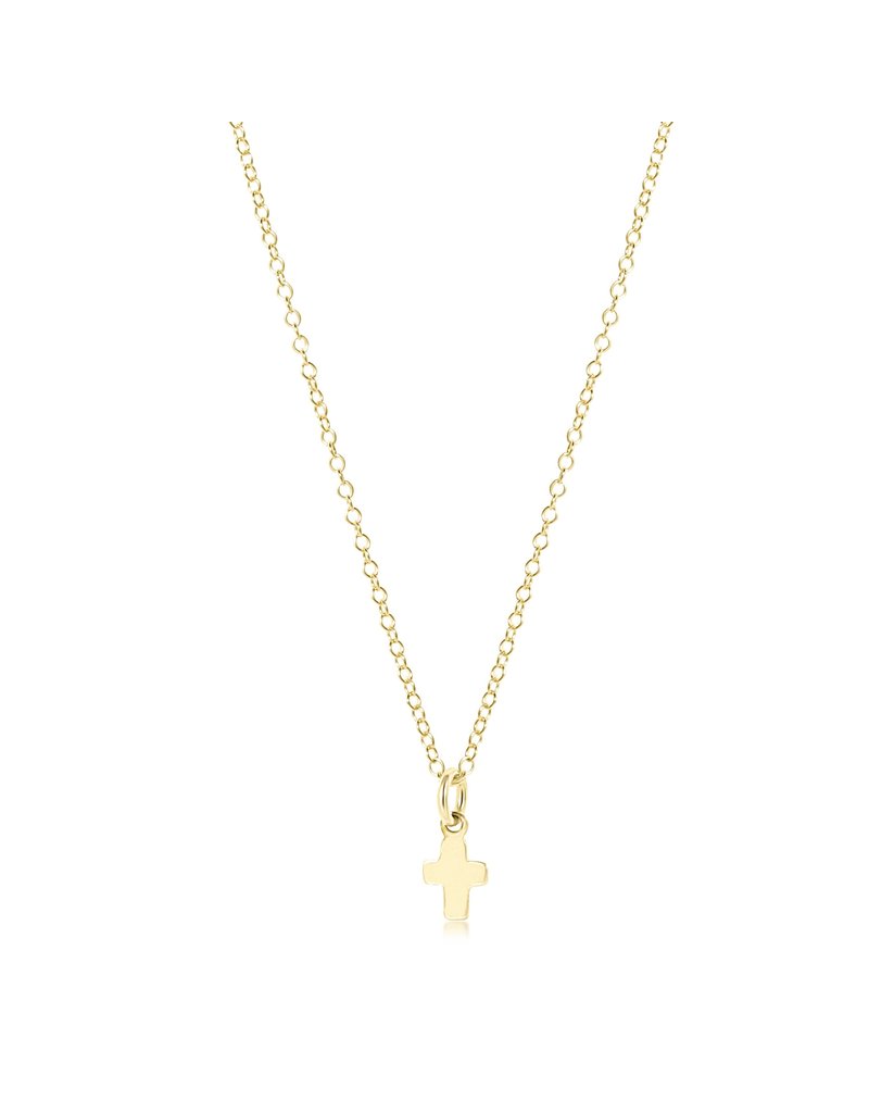 Enewton 16" Necklace Gold - Believe (Small Cross)