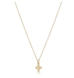 Enewton 16" Necklace Gold - Signature Cross Small Gold Charm