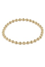 Enewton Extends Dignity Grateful Pattern Gold Bead Bracelet 4mm