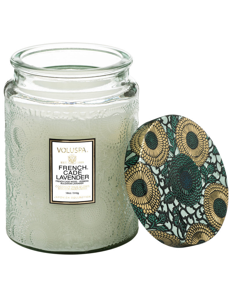 Voluspa Large Glass Jar w/Lid 18oz