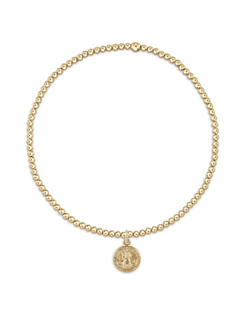 Enewton Classic Gold 2mm Bead Bracelet - Protection Small Gold Disc