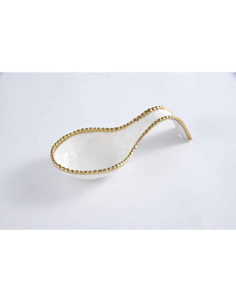 Pampa Bay Spoon Rest - White/Gold