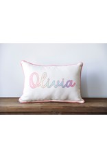 Little Birdie Custom Pillow - Rainbow Gradient Baby Name