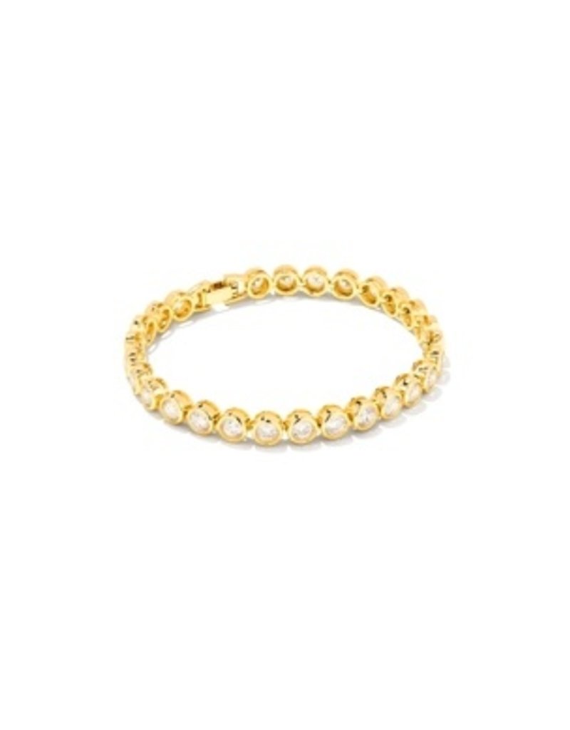 Carmen Gold Tennis Bracelet in Ruby Mix