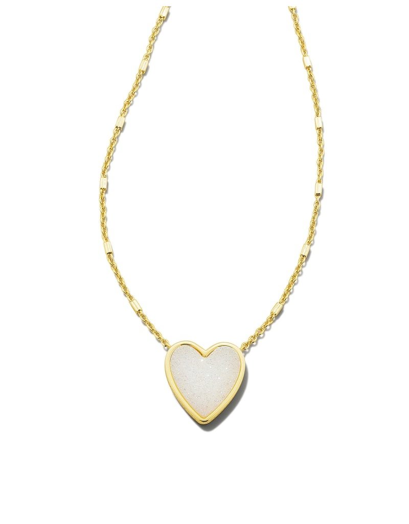 Kendra Scott Heart Pendant Necklace - Drusy