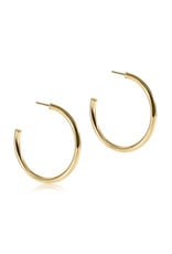Enewton Round Gold Post Hoop 1.5" Smooth