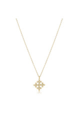 Enewton 16" Necklace Gold - Classic Beaded Signature Cross