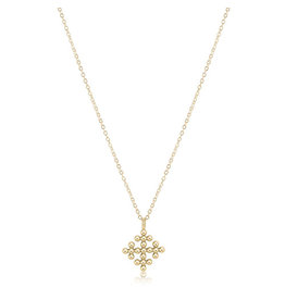 Enewton 16" Necklace Gold - Classic Beaded Signature Cross