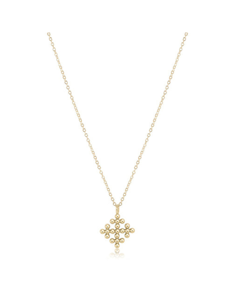 Enewton 16" Necklace Gold - Classic Beaded Signature Cross