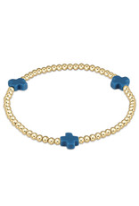 Enewton Signature Cross Gold Pattern 3mm Bead Bracelet