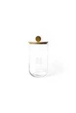 Happy Everything! Big Wooden Lid Large Glass Jar