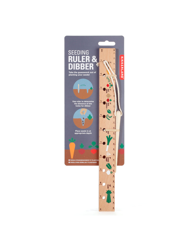 Kikkerland Seeding Ruler and Dibber