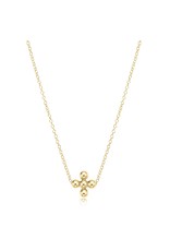 Enewton 16" Necklace Gold - Classic Beaded Signature Cross Gold