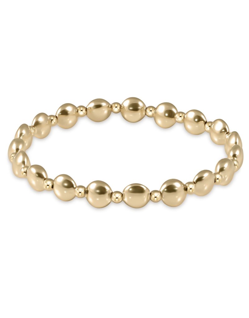 Enewton Honesty Grateful Pattern Gold Bead Bracelet