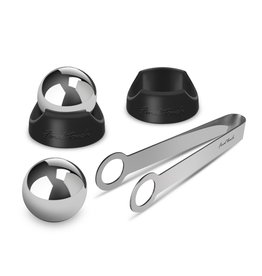 Final Touch SS Ice Balls Set - 2pc balls - 2pc base - 1 pc tongs