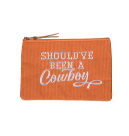 Totalee Should have Been a Cowboy Corduroy Cosmetic Bag