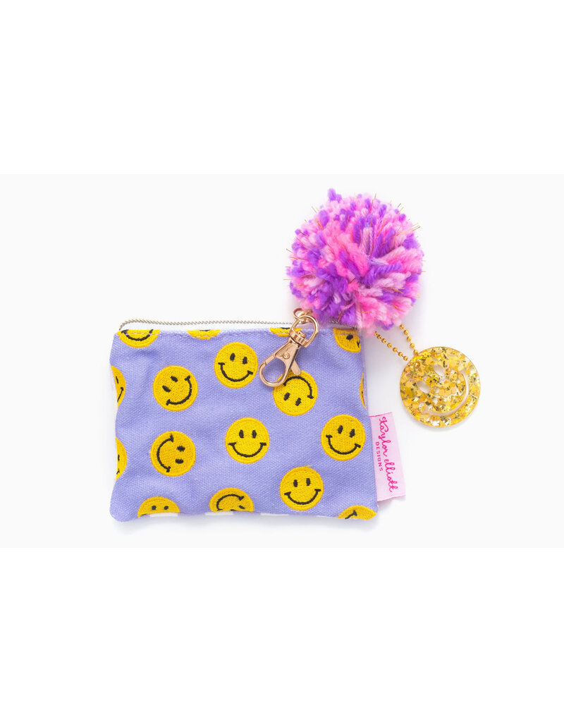 Taylor Elliott Designs Mini Smiley Card Holder Keychain Pouch