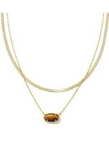 Kendra Scott Grayson Herringbone Multi Strand Necklace