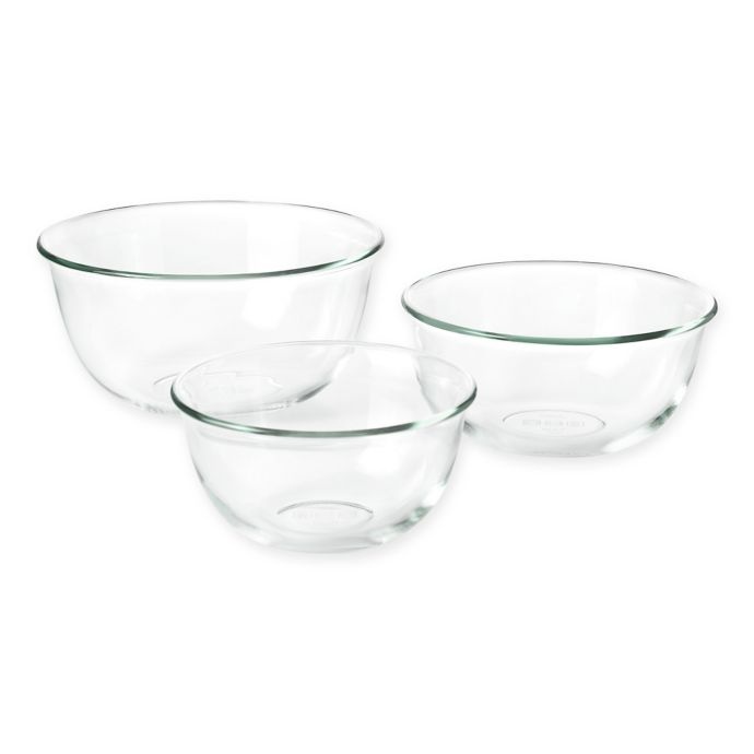 3 PC Glass Bowl Set Gift and Gourmet