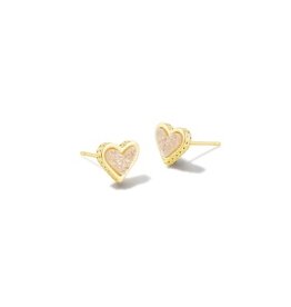 Kendra Scott Framed Ari Heart Stud - Drusy