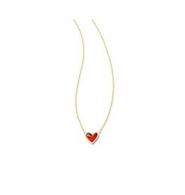 Kendra Scott Framed Ari Heart Pendant Necklace - Opalescent Resin