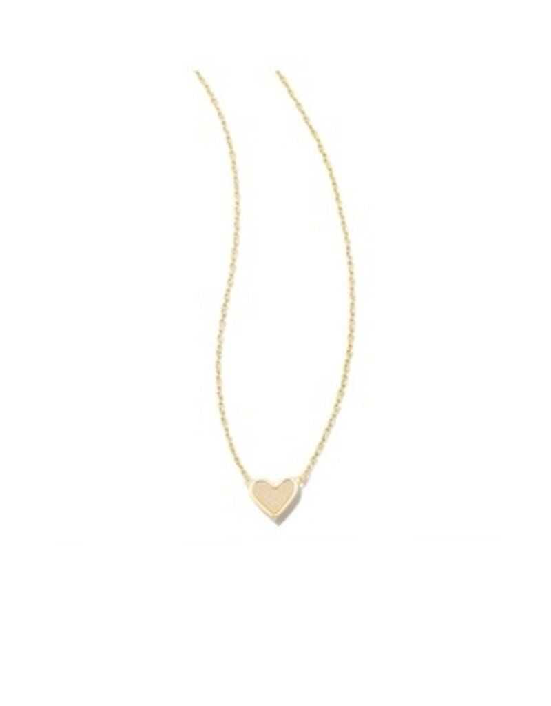 Kendra Scott Framed Ari Heart Pendant Necklace - Drusy