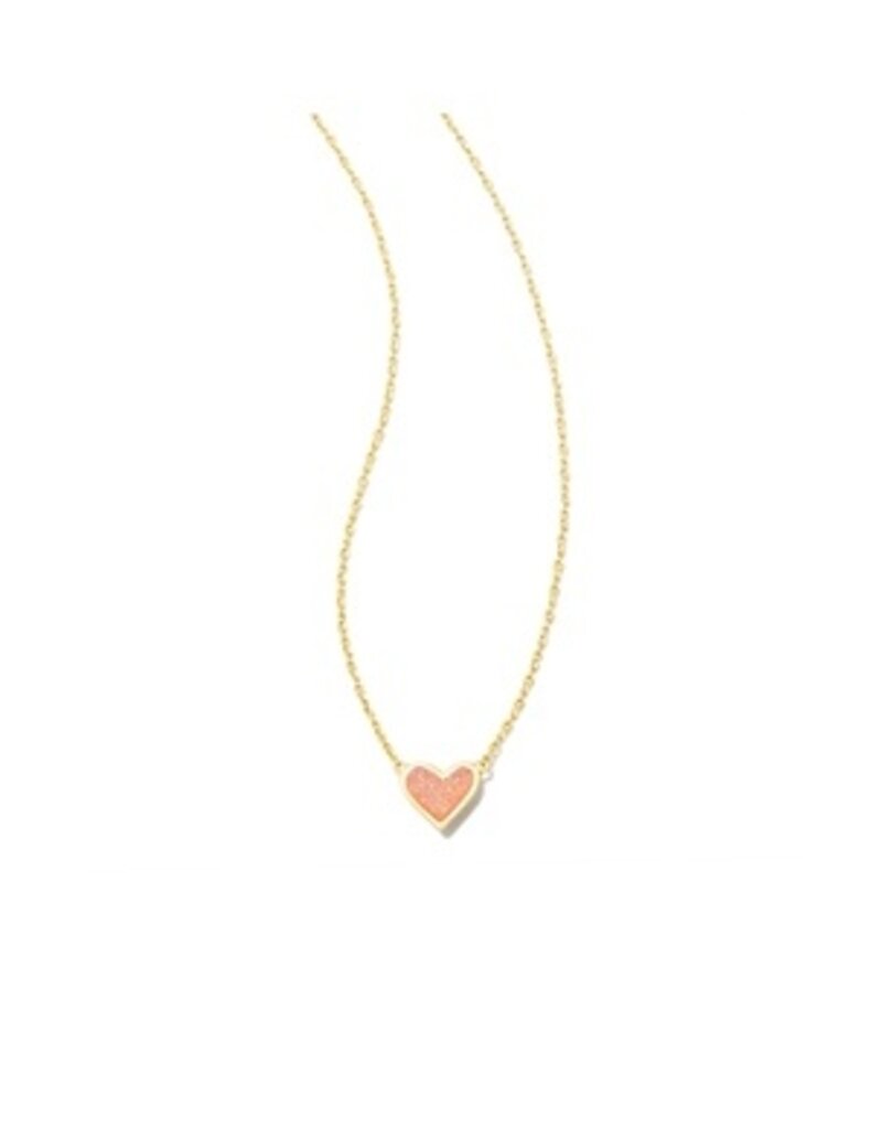 Kendra Scott Framed Ari Heart Pendant Necklace - Drusy