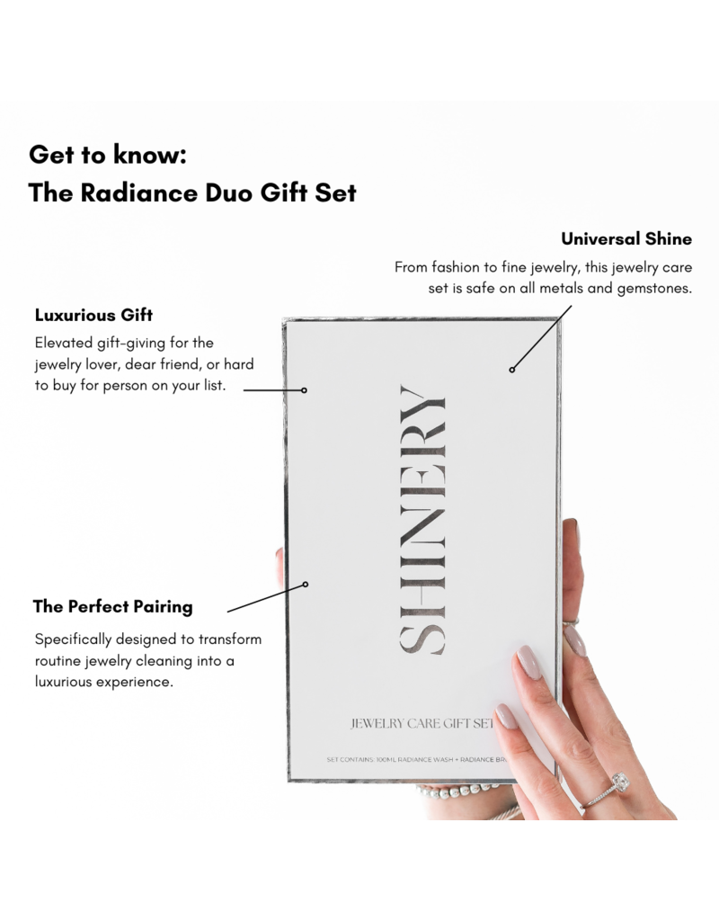 Shinery Radiance Wash Luxury Jewelry Cleaner & Brush Duo