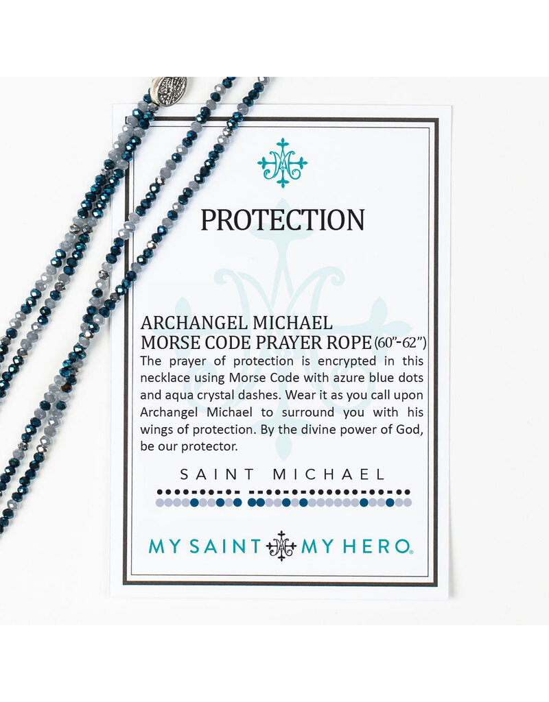 My Saint, My Hero Protection Archangel Michael Morse Code Prayer Rope