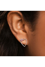 Pura Vida Sweetheart Stone Stud Earring