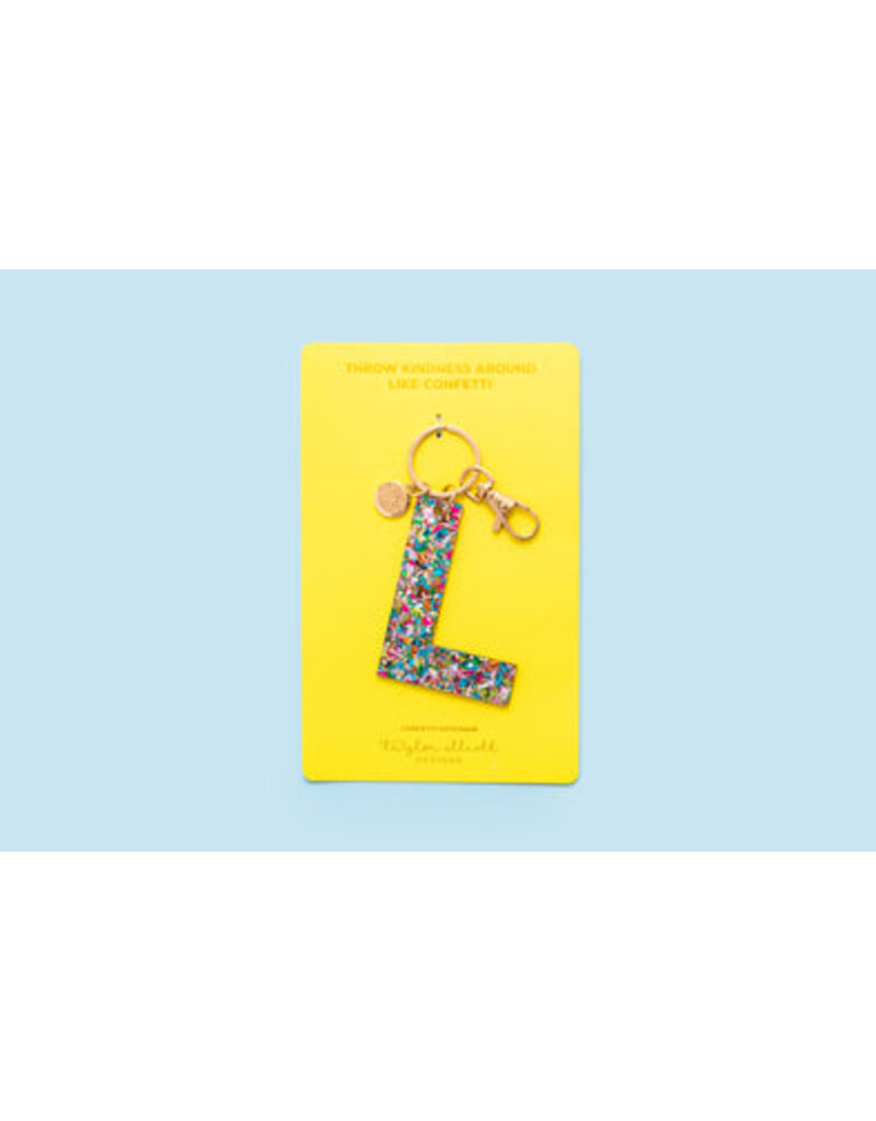 Taylor Elliott Designs Confetti Letter Keychain
