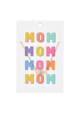Slant Collections Necklace " Mom Mom Mom"