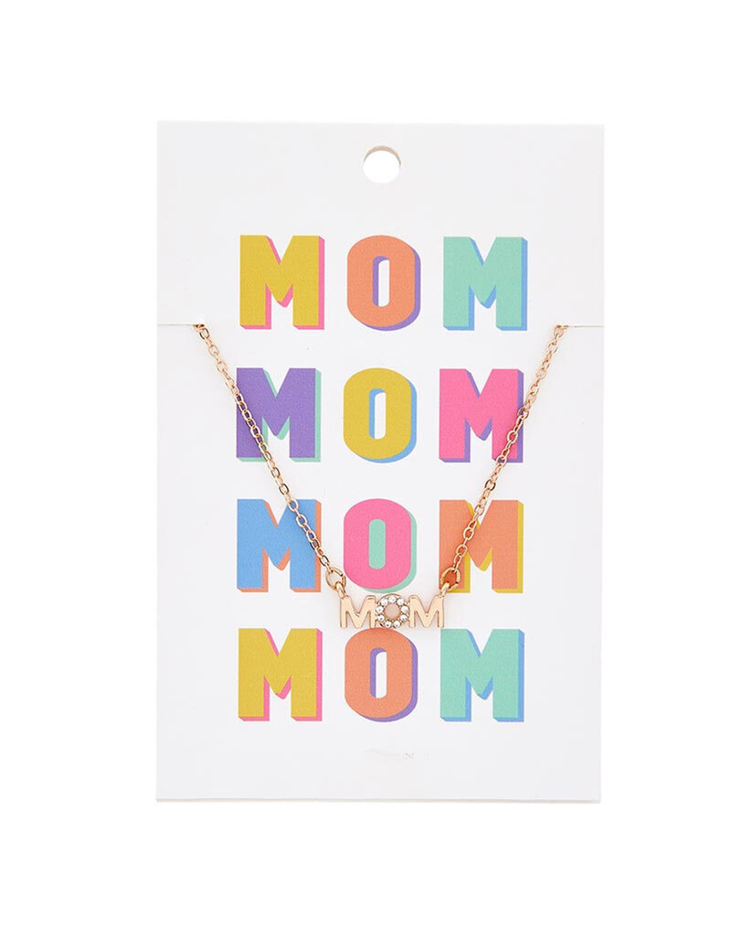 Slant Collections Necklace " Mom Mom Mom"
