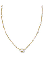 Kendra Scott Mini Elisa Enameled Frame Necklace