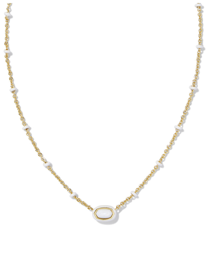 Kendra Scott Mini Elisa Enameled Frame Necklace