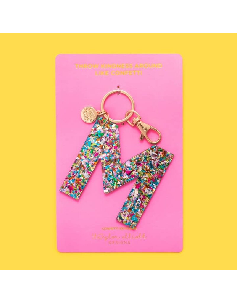 Taylor Elliott Designs Confetti Letter Keychain