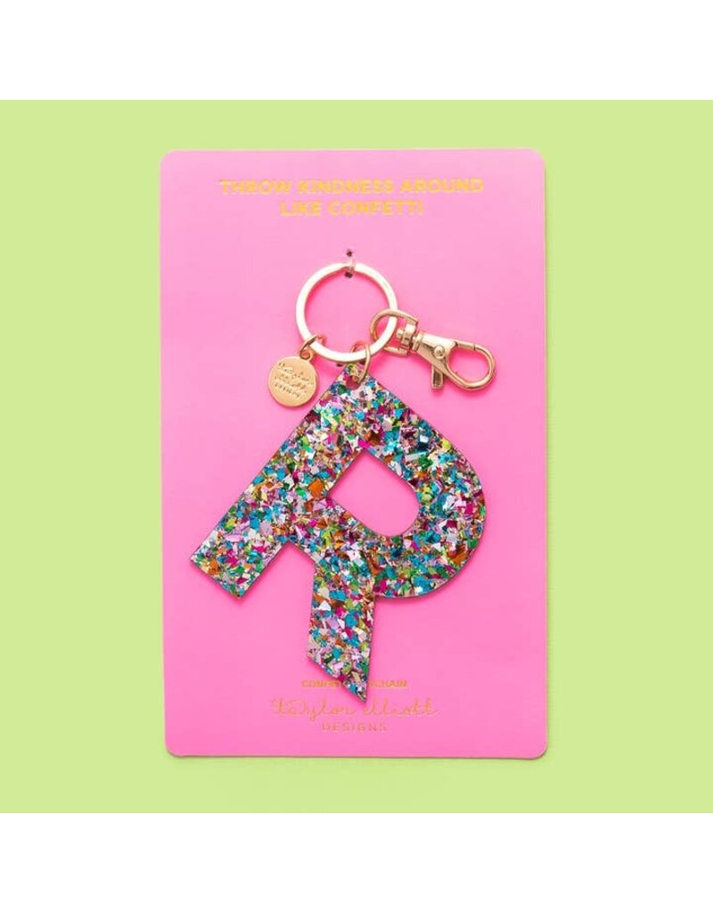 Taylor Elliott Designs Confetti Letter Keychain
