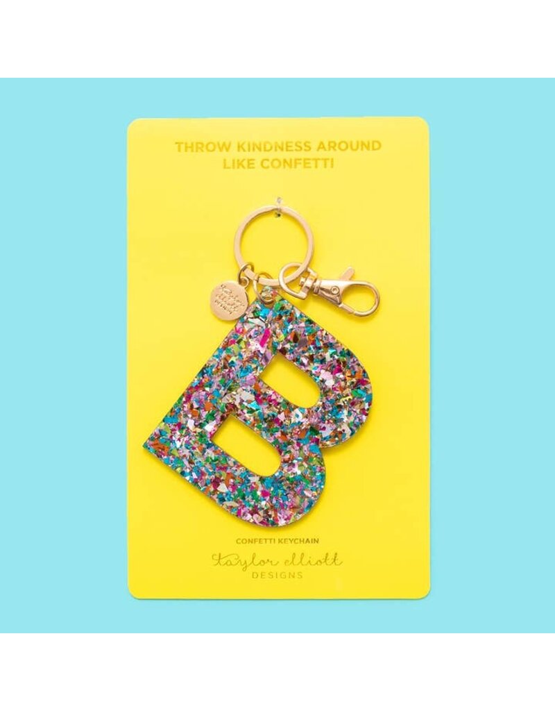 Taylor Elliott Designs Confetti Letter Keychain