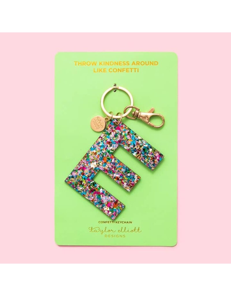 Taylor Elliott Designs Confetti Letter Keychain